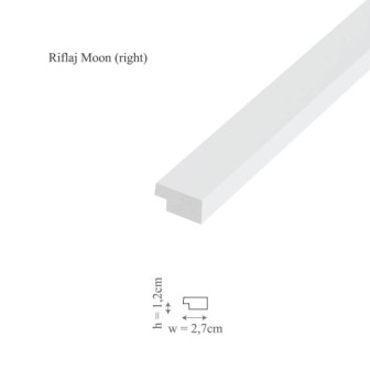 Profil dreapta pentru riflajele decorative Groove si Moon - 2.7x1.2x250 cm