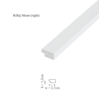 Profil dreapta pentru riflajele decorative Groove si Moon - 2.7x1.2x270 cm