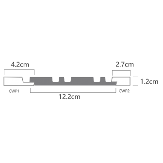 Capat pentru panou decorativ din polimer rigid CWP1 - 4.2x1.2x270 cm, Manavi