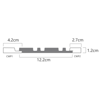 Capat pentru panou decorativ din polimer rigid CWP2 - 2.7x1.2x270 cm, Manavi