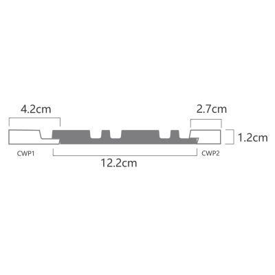 Capat pentru panou decorativ din polimer rigid CWP2 - 2.7x1.2x270 cm, Manavi