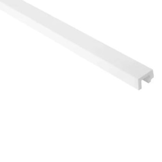 Profil dreapta pentru panou decorativ riflat, alb