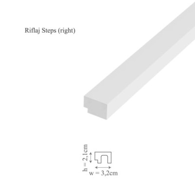 Profil dreapta pentru panoul decorativ Steps - 6.3x2.1x250 cm, Manavi