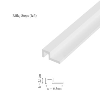 Profil lateral stanga pentru panou decorativ riflat