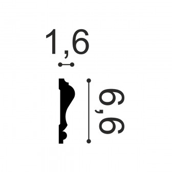 Brauri decorative Manavi MNV-B11-6.6x1.6x200, material: Polimer rigid