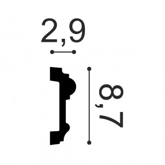 Brauri decorative Manavi MNV-B13-8.7x2.9x200, material: Polimer rigid