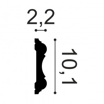 Brauri decorative Manavi MNV-B14-10.1x2.2x200, material: Polimer rigid