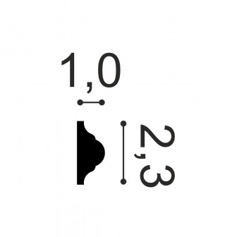 Brauri decorative Manavi MNV-B1-2.3x1x200, material: Polimer rigid