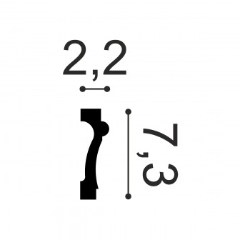 Brauri decorative Manavi MNV-B6-7.3x2.2x200, material: Polimer rigid