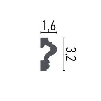 Brâu decorativ din polimer rigid B10