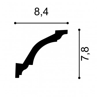 Cornișe tavan Manavi MNV-C14-7.8x8.4x200, material: polimer rigid