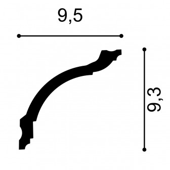 Cornișe tavan Manavi MNV-C17-9.3x9.5x200, material: polimer rigid