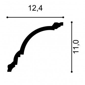 Cornișe tavan Manavi MNV-C18-11x12.4x200, material: polimer rigid