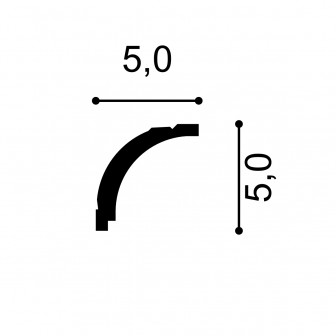 Cornișe tavan Manavi MNV-C4-5x5x200, material: polimer rigid