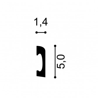 Plinte decorative Manavi MNV-S1-5x1.5x200, material: Polimer Rigid