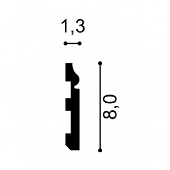 Plinte decorative Manavi MNV-S5-8x1.2x200Flex, material: Polimer rigid