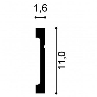 Plinte decorative Manavi MNV-S12-11x1.6x200, material: Polimer rigid