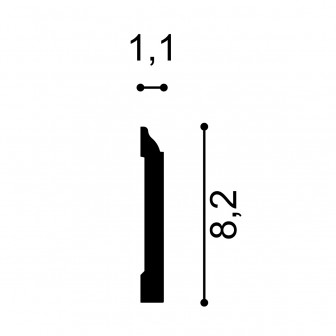 Plinte decorative Manavi MNV-S17-8.2x1.1x200, material: Polimer rigid