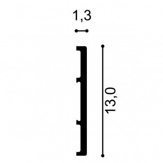 Plinte decorative Manavi MNV-S23-13x1.2x200, material: Polimer rigid