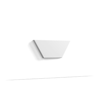 Panou decorativ 3D alb pe fundal albastru