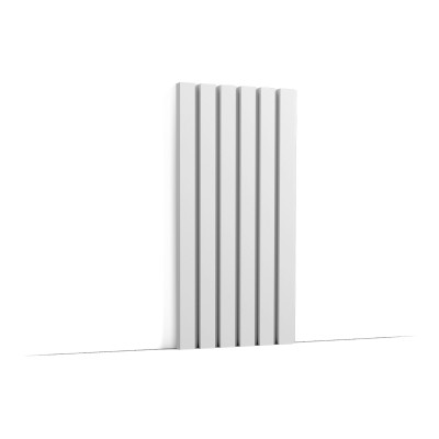 Panou decorativ 3D riflat alb