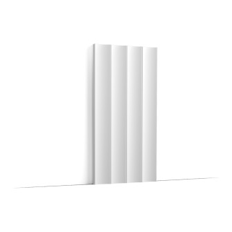 Panou decorativ 3D riflat, alb