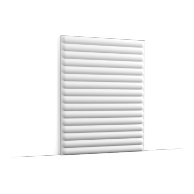 Panou decorativ 3D riflat alb