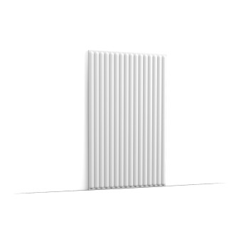 Panou decorativ 3D riflat alb