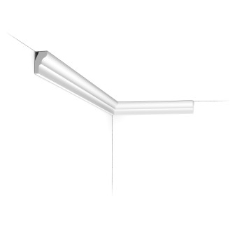 Cornișă decorativă tavan albă, model CX111