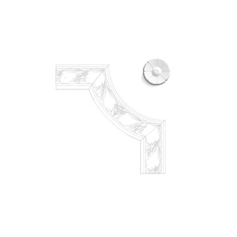 Ornament decorativ alb în formă de floare