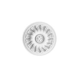 Rozetă decorativă albă cu design floral