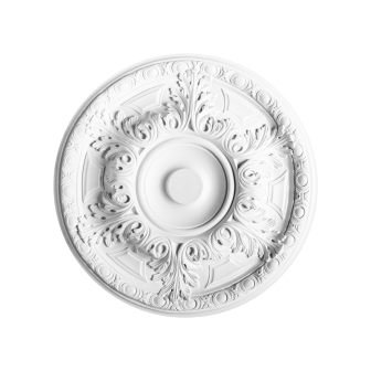 Rozeta decorativa alba cu model floral