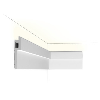 Profil decorativ modern alb, 200 x 15.5 x 3.3 cm
