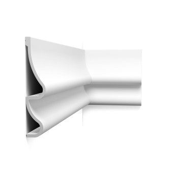 Profil decorativ alb cu design curbat