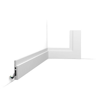 Plinta decorativă modernă albă, ideală pentru finisaje interioare elegante