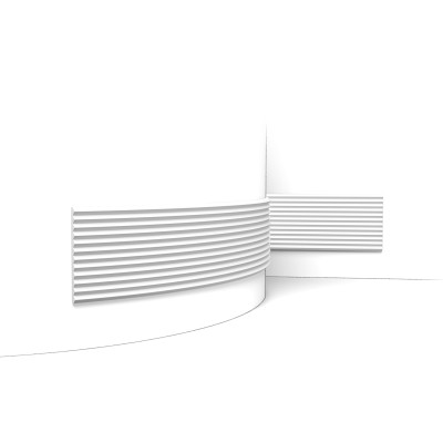 Panou decorativ riflat alb, design ZigZag