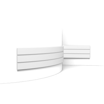 Panou decorativ 3D riflat alb