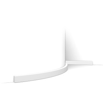 Plintă decorativă flexibilă pentru suprafețe curbe