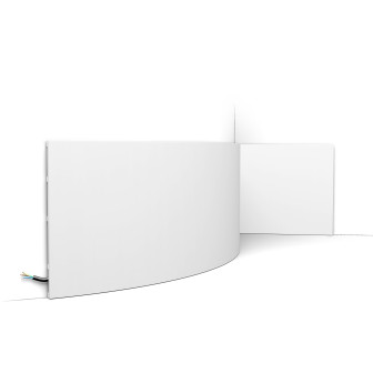 Plinta decorativa flexibila alba