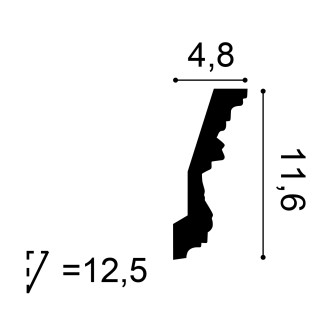 Cornișă decorativă tavan cu design floral