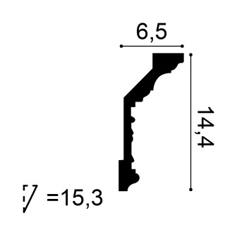 Cornisa decorativa tavan cu design floral