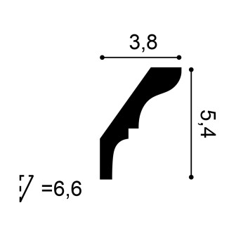 Cornișă decorativă tavan albă