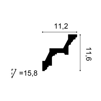 Cornisa decorativa flexibila alba pentru tavan