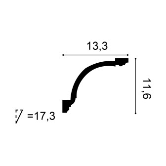Cornisa decorativa tavan alba