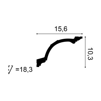 Cornișă decorativă tavan, model elegant