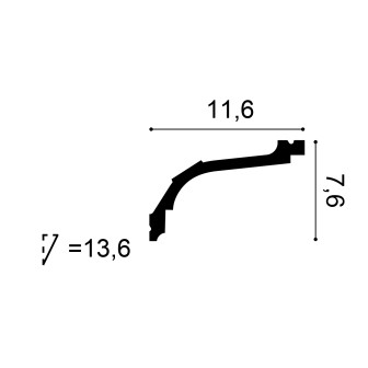 Cornisa decorativa flexibila pentru tavan