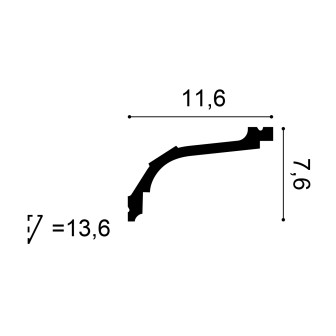 Cornisa decorativa tavan, profil elegant