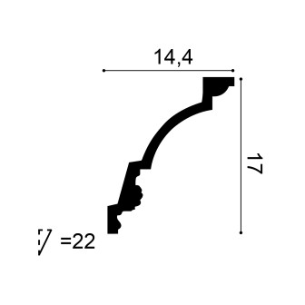 Cornișă decorativă tavan, model detaliat