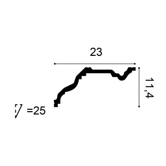 Cornișă decorativă tavan albă