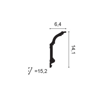 Cornisa decorativă tavan albă